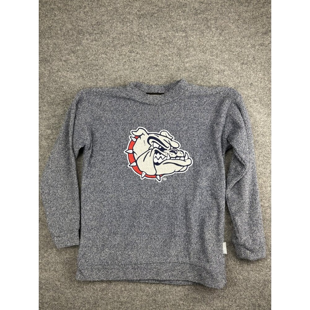 Gonzaga Bulldogs Sweater Mens Medium Gray NCAA Football Pullover Woolly Threads
